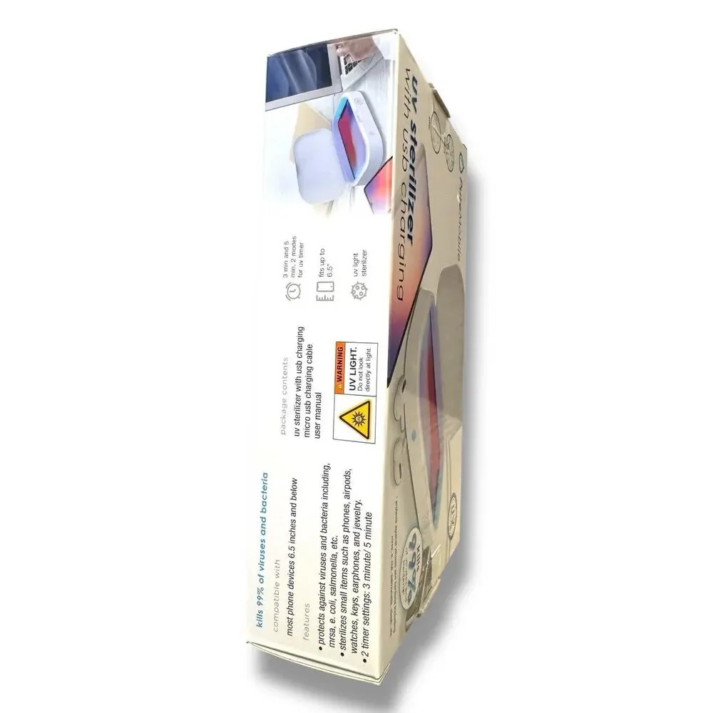 BONUS Pure Mobile UV Sterilizer W USB Charging For Phone Kills 99% of Viruses